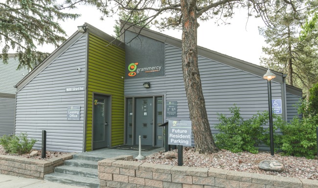 Welcome home to Grammercy Apartments Apartment leasing office exterior